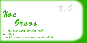 noe orsos business card