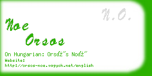 noe orsos business card